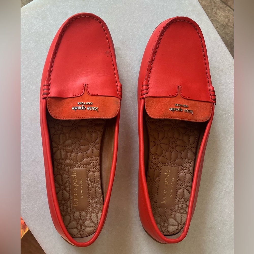 Kate Spade leather Deck Tamarillo loafers 9 B